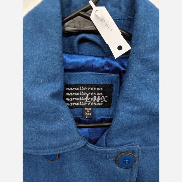 Women's Small Marcelle Renee 50% Wool Peacoat - Picture 4 of 5